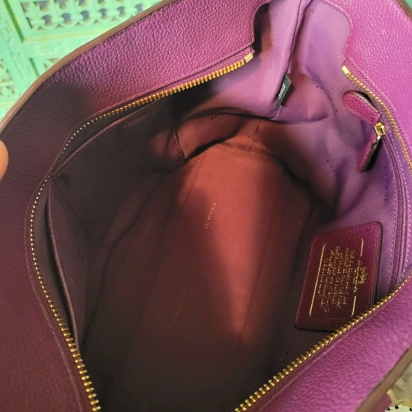 Coach | Purple Pebbled Small Sohia Tote - Picture 8 of 16